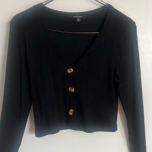 Ribbed cropped long sleeve